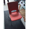 CHAISE VISITEUR PVC ROUGE