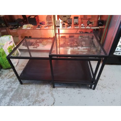 TABLE BASSE METAL ET VERRE...