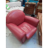 SALON CLUB CUIR ROUGE 2+1+1