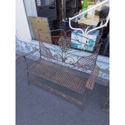 BANC METAL PLIABLE + COUSSINS 
