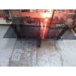 TABLE BASSE MODERNE VERRE FUME