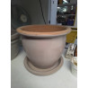 CACHE POT TERRE CUITE AVEC SOUS POT 