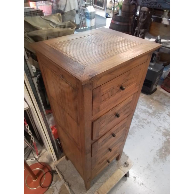 CHIFFONNIER BPIS MASSIF 5 TIROIRS 