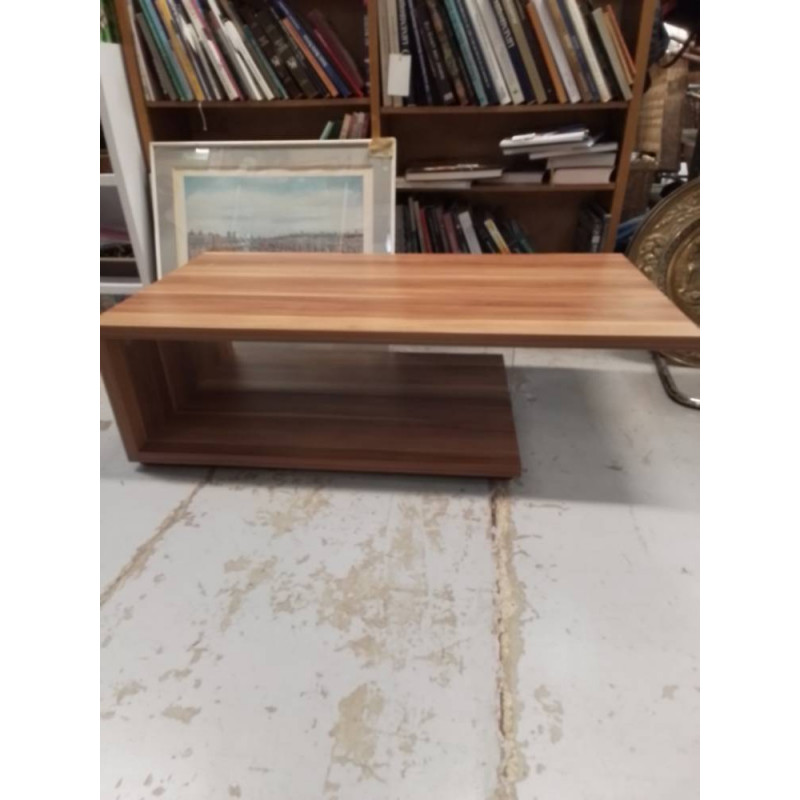 TABLE BASSE MODERNE BOIS ET VERRE