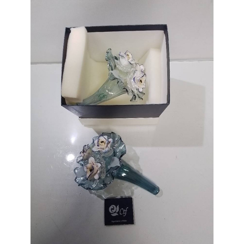 LOT DE 2 DÉCORATIONS VERRE ET CRISTAL CTF
