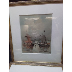 TABLEAU SCENE MARINE 