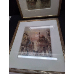 TABLEAU SCENE DE MARCHE 