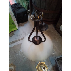 LUSTRE METAL ET VERRE 