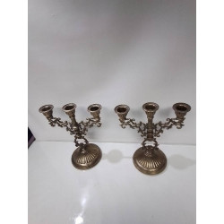 LOT DE 2 BOUGEOIRS LAITON 