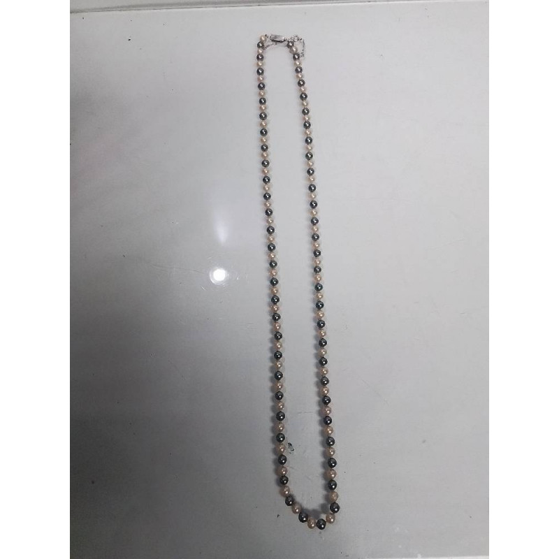 SAUTOIR PERLES BICOLORE 