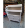 TABLE A LANGER BLANCHE 2 TIROIRS 