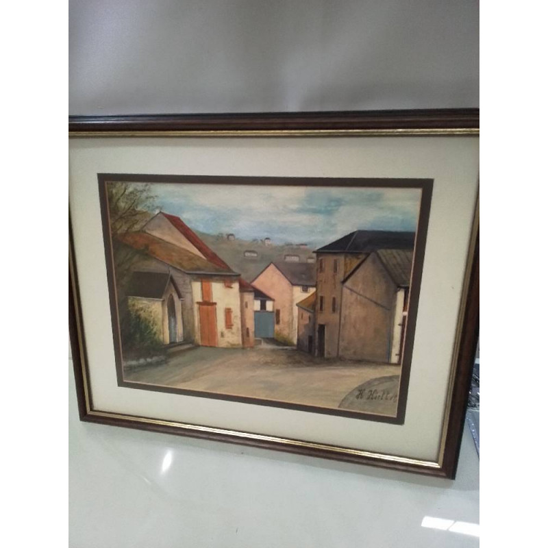 TABLEAU \'\'LE VILLAGE\'\' SIGNÉ HIRTT
