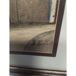 TABLEAU \'\'LE VILLAGE\'\' SIGNÉ HIRTT