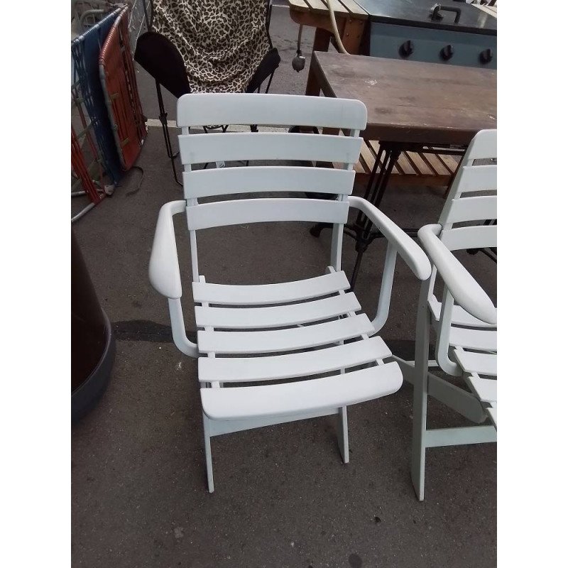 FAUTEUIL DE JARDIN PVC BLANC