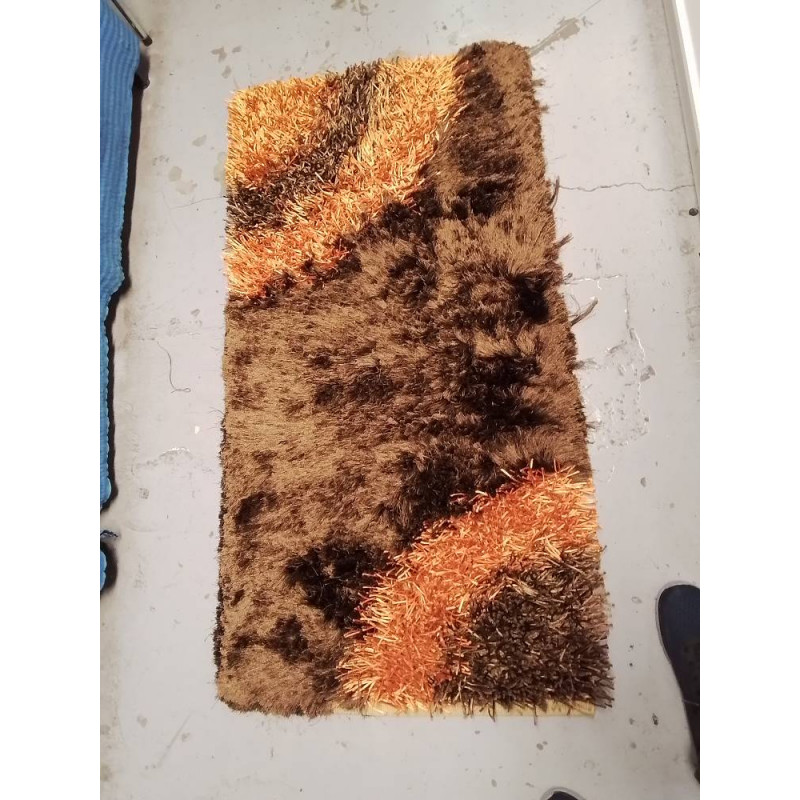 TAPIS BRUN ORANGE STYLE SHAGGY 70X135