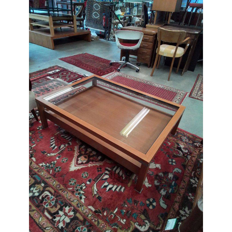 TABLE BASSE POLIFORM BOIS ET VERRE 