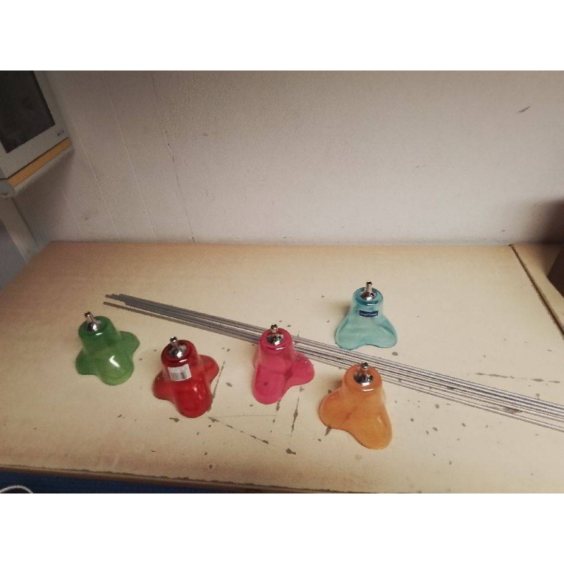 LOT DE PHOTOPHORES FLEURS VILLEROY ET BOCH 