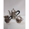 SERVICE A CAFE 3 PIECES MÉTAL ARGENTÉ 