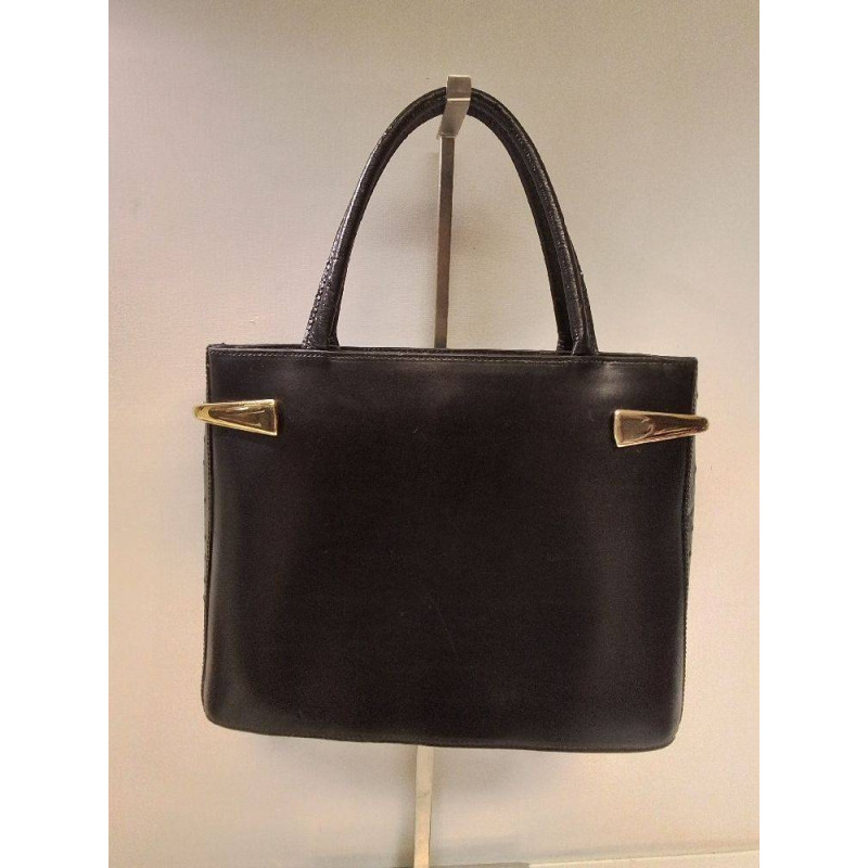 SAC A MAIN CUIR NOIR SABATIER