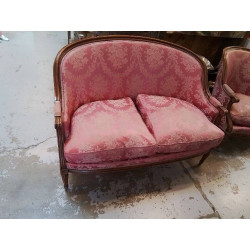 BANQUETTE TISSU ROSE
