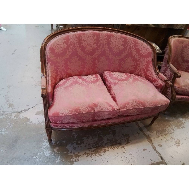 BANQUETTE TISSU ROSE