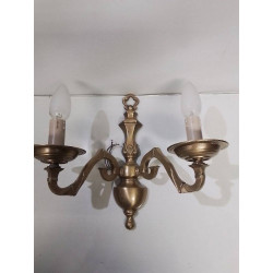 APPLIQUE MURALE LAITON DOUBLE