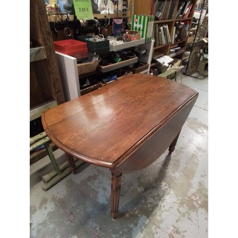 TABLE A VOLETS CHENE MASSIF 