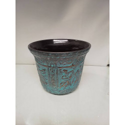 CACHE POT MOTIF GRECQUE 