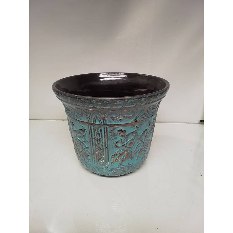 CACHE POT MOTIF GRECQUE 