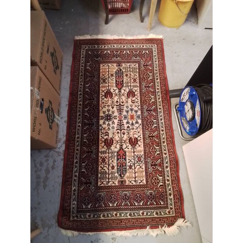 TAPIS ORIENT ROUGE BEIGE 72X135