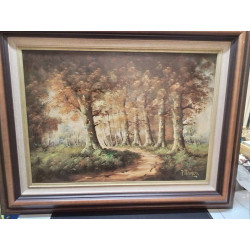 HUILE SUR TOILE ARBRES SOMERS