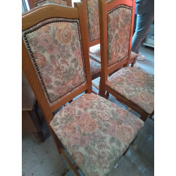 LOT DE 4 CHAISES TISSU...