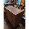 COMMODE 3 TIROIRS BAMBOU ET ROTIN 