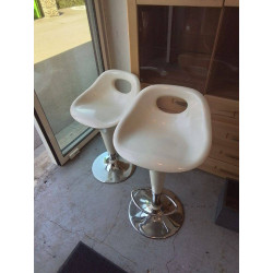 TABOURET BLANC MODERNE LA...