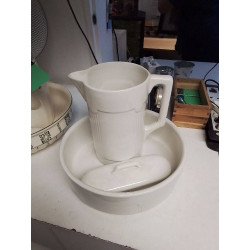 SET DE TOILETTE BLANC ANCIEN