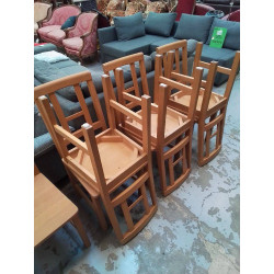 LOT DE 6 CHAISES BOIS MODERNE 