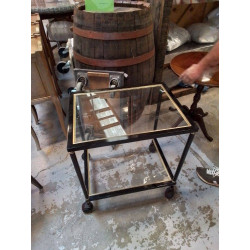 DESSERTE VINTAGE A ROULETTES 