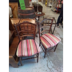 CHAISE ANCIENNE TISSU A...