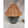 LAMPE A POSER GRES ET ROTIN 