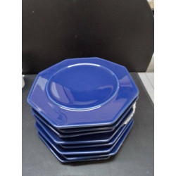 LOT ASSIETTES BLEUE GALLO...