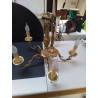 LUSTRE METAL DORÉ 5 BRANCHES 