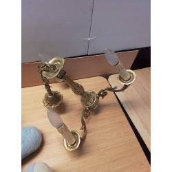 LUSTRE METAL DORÉ 3 BRANCHES 