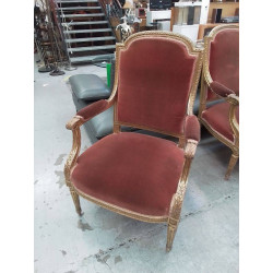 FAUTEUIL LOUIS XVI VELOURS...