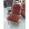 FAUTEUIL LOUIS XVI VELOURS ET DORÉ A LA FEUILLE D\'OR