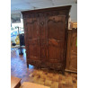 ARMOIRE ANCIENNE CHENE MASSIF SCULPTÉ 2 PORTES 2 TIROIRS 