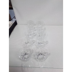 LOT DE TASSES CRISTAL 