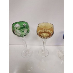 VERRE CRISTAL COLORÉ DIVERS MODÈLES 