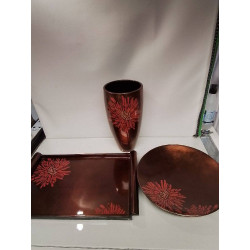 SET DECO LAQUÉ BRUN