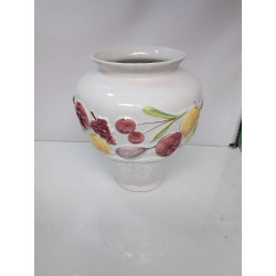 VASE CÉRAMIQUE DECOR FRUITS 