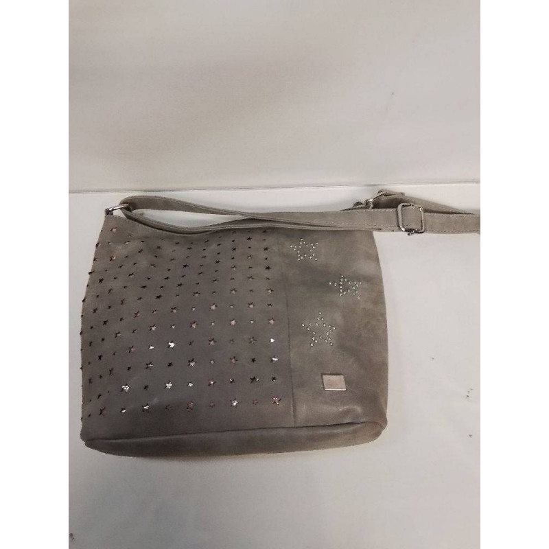 SAC A MAIN GRIS ÉTOILES 